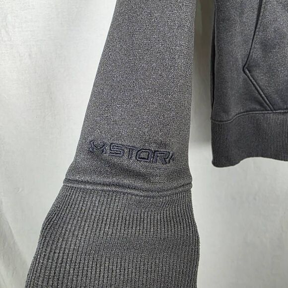 Under Armour Storm Hoodie Youth Large Gray Neon Logo - Picture 2 of 5